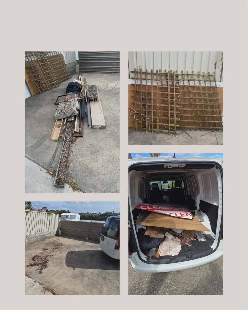 Before and after timber and fencing removal, Central Coast