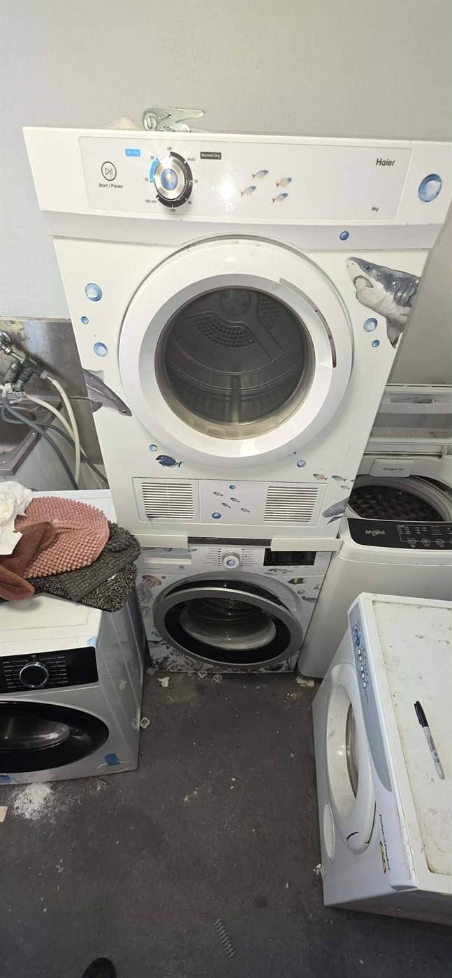Old washing machines and dryers collected for removal, Central Coast